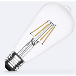 Ampoule led Filament E27 6W 720 lm ST64 No Flicker 4000K Blanc neutre