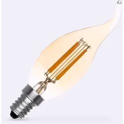 L' Ampoule LED Filament E14 4W 470 lm Dimmable T35 Gold au design unique est parfaite pour moderniser vos ampoules sans perdr ...