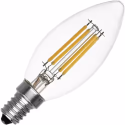L' Ampoule LED Filament E14 6W 720 lm C35 Bougie est un choix idéal pour moderniser vos ampoules sans perdre le côté rétro, s ...