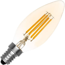 Ampoule led Filament E14 4W 470 lm Dimmable C35 Bougie Gold No Flicker 2700K Blanc chaud