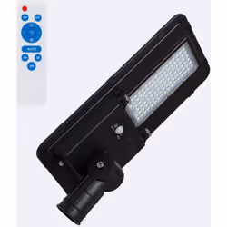 Le luminaire LED Sinaí d'éclairage public avec panneau solaire à haut rendement de 160 lm/W et 6400 lm dispose d'un régulateu ...
