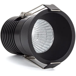 Spot Downlight led 12W Rond mini Dimmable Dim to Warm Coupe ø 65 mm Noir