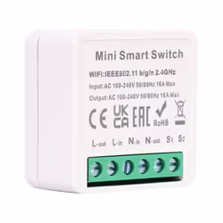 Avec le Commutateur WiFi Mini Compatible avec Interrupteur Conventionnel vous pouvez transformer les interrupteurs et les pri ...