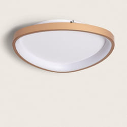 Efectoled - Plafonnier led Oval 20W Métal Ø420 mm cct Sélectionnable Owen Doré