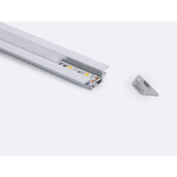 Profilé Aluminium Encastrable Profilé Bas pour Rubans led jusqu'à 11 mm 2 m