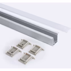 Le Profilé Aluminium Encastrable 2m avec Capot Continu pour Rubans LED jusqu'à 19 mm nous permet une installation simple et é ...