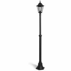 Le Lampadaire LED Extérieur en Saillie sur Pied 185 cm Black Traditional est l'élément parfait pour éclairer les allées, terr ...