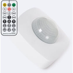 Efectoled - Détecteur de Mouvement blanc pir 360º Spécial Couloirs avec telecommande. Blanc