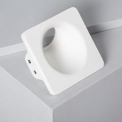 Efectoled - Collerette Downlight Intégration Plâtre/Pladur Accent pour Ampoule led GU10/GU5.3 Coupe 123x123 mm UGR17 Blanc