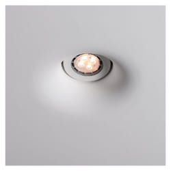 Efectoled - Collerette Downlight Intégration Plâtre/Pladur pour Ampoule led GU10/GU5.3 Coupe 207x207 mm UGR17 Blanc
