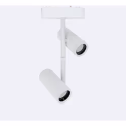 Le Spot LED Double 16W Madat CRI90 Blanc pour Rail Magnétique Monophasé Super Slim 25mm 48V est la solution parfaite pour met ...