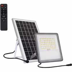 Le Projecteur LED Solaire 10W I00lm/W P65 avec Télécommande se caractérise par la capacité de chargement via son panneau sola ...