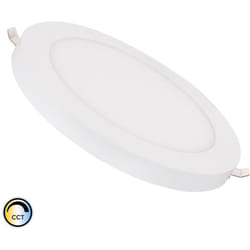 Efectoled - Dalle led 18W cct Sélectionnable Ronde Coupe Ajustable Ø75-210 mm avec Cadre Aluminium Noir