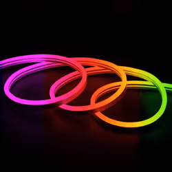 La Gaine Néons LED Flexible Dimmable 11W/m 220V AC 60LED/m Semi-circulaire 180° RGB IP67 sur Mesure Coupe tous les 100cm inco ...