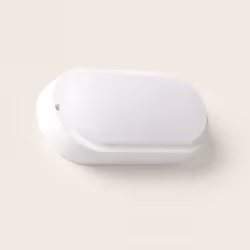 Le Plafonnier LED Ovale 25W Extérieur 94x198 mm IP65 avec Détecteur de Mouvement et Crépusculaire Hublot White offre un éclai ...