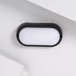 Le Plafonnier LED Extérieur Ovale 15W Hublot Black IP65 85x173 mm offre un éclairage doux, homogène et efficient. Il possède  ...