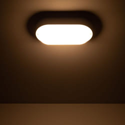 Efectoled - Plafonnier led Extérieur Ovale 15W Hublot White IP65 85x173 mm 3000K Blanc chaud