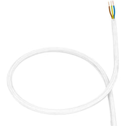 Câble Électrique Textile Blanc 4 m