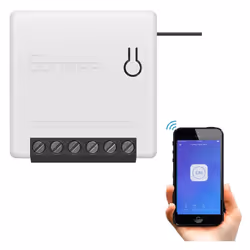 L' Interrupteur WiFi Compatible avec Interrupteur Conventionnel SONOFF Mini R2 10A est un module contenant un relais intellig ...