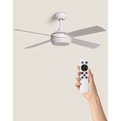 Efectoled - Ventilateur de plafond Silencieux Blanc Navy 132cm Moteur dc Blanc Sans lumière, Télécommande, Wifi: False