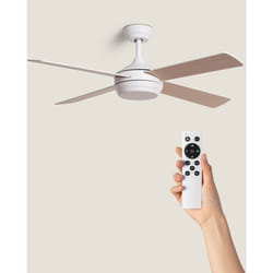 Ventilateur de plafond Silencieux Blanc Navy 132cm Moteur DC Blanc Sans lumière, Télécommande, Wifi: False