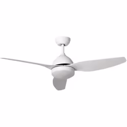 Le Ventilateur de Plafond Silencieux Woolworth Blanc 127cm 40W avec option d'ajout une source lumineuse avec technologie LED  ...