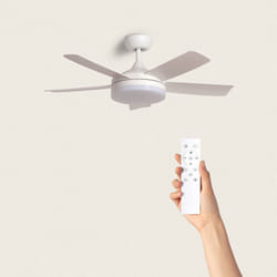 Efectoled - Ventilateur de Plafond Silencieux Patroclo Blanc 106cm Motor dc Blanc cct Avec lumière, Télécommande, Wifi: False