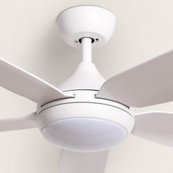 Efectoled - Ventilateur de Plafond Silencieux Dokós 122cm Motor dc Blanc Avec lumière, Télécommande, Wifi: True