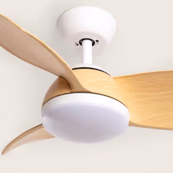 Le Ventilateur de Plafond Silencieux Poros 35W 76cm Moteur DC est une solution de ventilation et d'éclairage LED intégrée qui ...