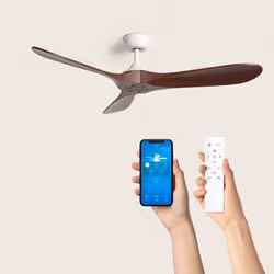 Le Ventilateur de Plafond Silencieux Spetses 132cm 38W possède un aspect naturel et élégant qui en fait un élément décoratif  ...