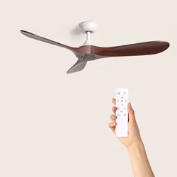 Le Ventilateur de Plafond Silencieux Spetses 132cm 38W possède un aspect naturel et élégant qui en fait un élément décoratif  ...