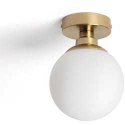 Efectoled - Plafonnier Métal et Verre Moonlight Brass 1 Spot Doré
