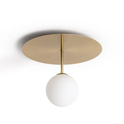 Efectoled - Plafonnier Métal et Verre Moonlight Brass Doré