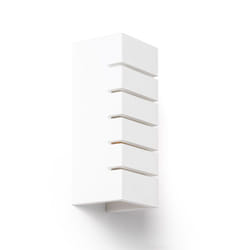 Applique Murale Plâtre Double Éclairage Rubis Blanc