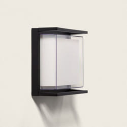 Efectoled - Applique Murale Extérieure led 18W Éclairage Carré Noire Rale Noir