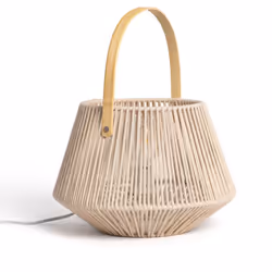 Éclairez votre espace avec la moderne Lampe à Poser Corde Diantha. Cette élégante lampe présente un design unique avec un cor ...