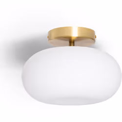 Apportez une note lumineuse et contemporaine à votre espace avec le Plafonnier LED 9W Métal et Verre Keyla. Imaginez votre ma ...