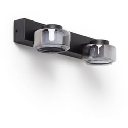Efectoled - Lampe Murale led 8W Salle de Bain Métal et Verre Zisna Noir