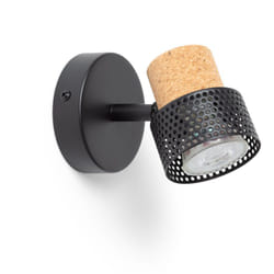 Lampe Murale Métal et Liège Liksy Noir