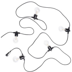 Guirlande Extérieure avec 5m Noire + 5 Ampules Filament led E27 24V Noir
