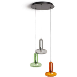 Efectoled - Suspension led 15W Aluminium Fontas 3 Spots Multicolore