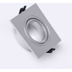 La Collerette Downlight Carrée Orientable pour Ampoule LED GU10/GU5.3 est spécialement conçu pour loger une ampoule GU10 ou G ...