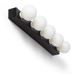Efectoled - Lampe Murale Salle de Bain Métal 5 Spots Aizkra Noir