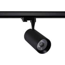 Spot led sur Rail Triphasé 30W Vulcan Noir 3000K Blanc chaud