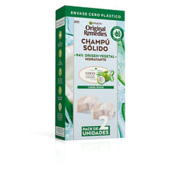Original Remedies shampoing solide hydratant à la noix de coco 2 X 60 gr