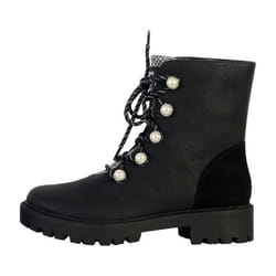 Bottines Cuir Montante Desigual Biker Pearl