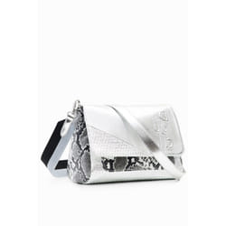Sac à bandoulière moyen métallisé femme Desigual Patchwork