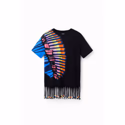 T-shirt oversize tropical perles femme Desigual