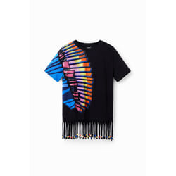 T-shirt oversize tropical perles femme Desigual