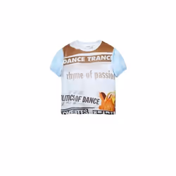 T-shirt texturé journal femme Desigual